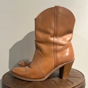 Vintage Leather Cowgirl Boots